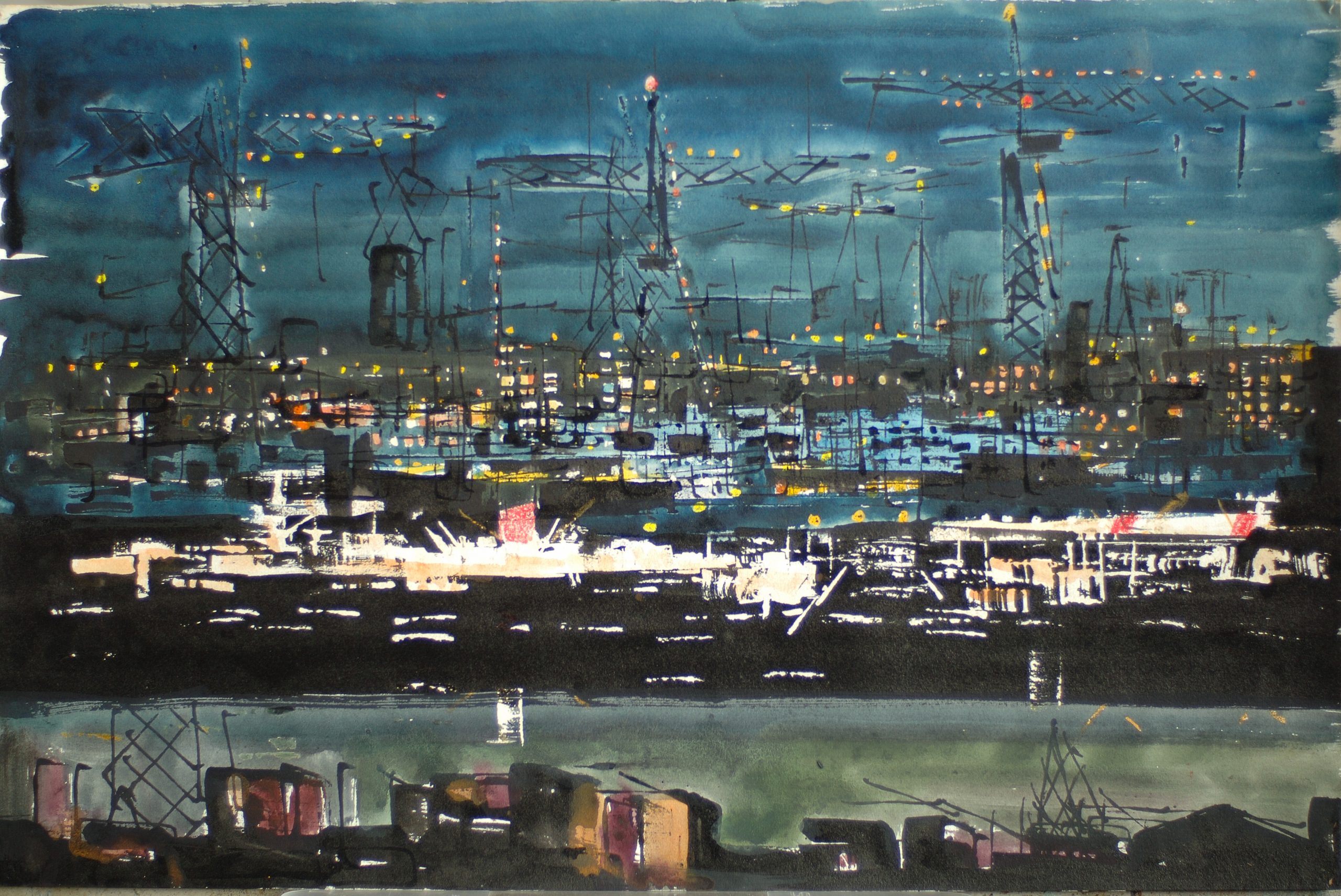 Port industriel de nuit Port industriel de nuit