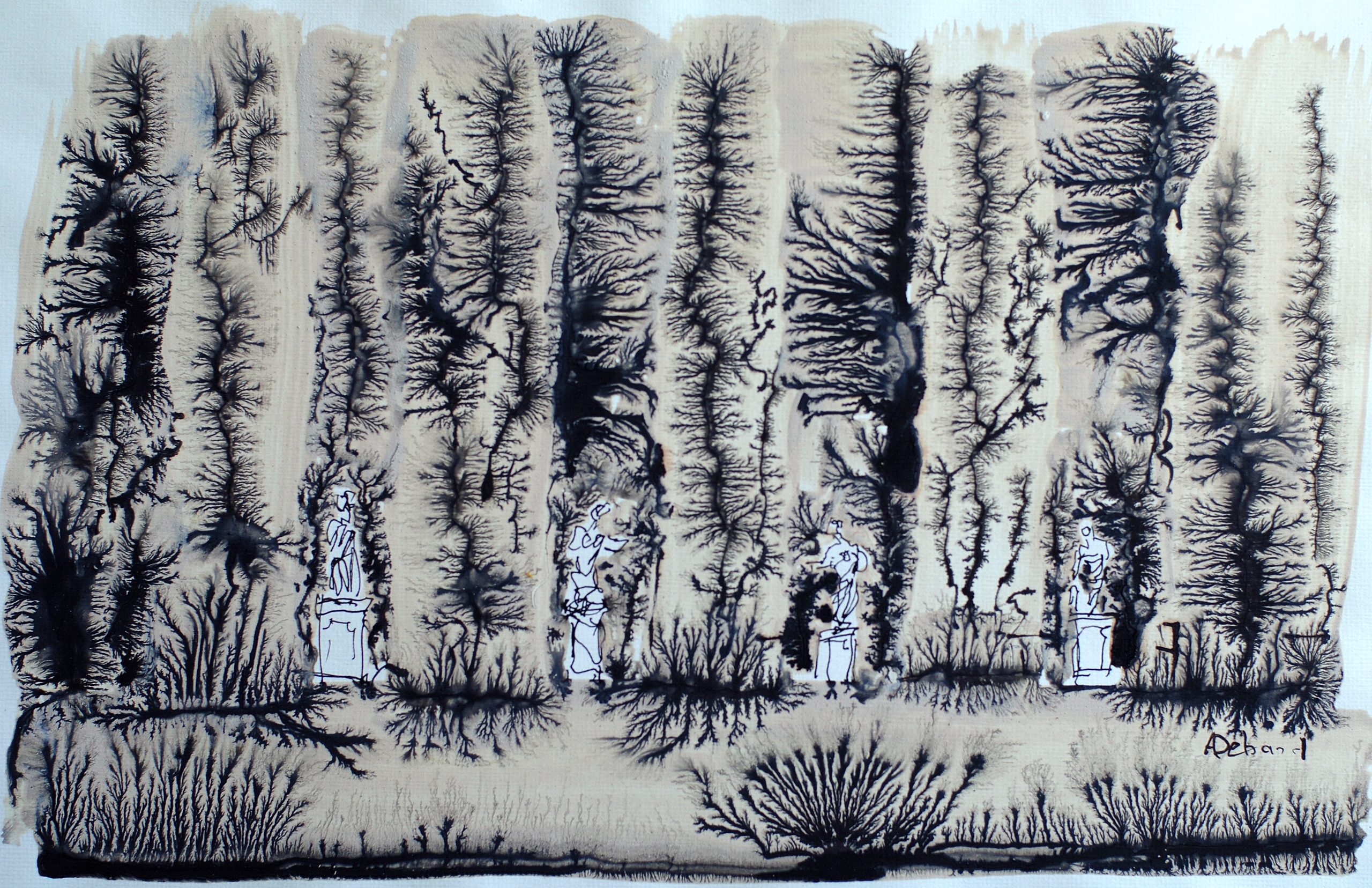 Forêt à l’encre de chine Forêt à l’encre de chine